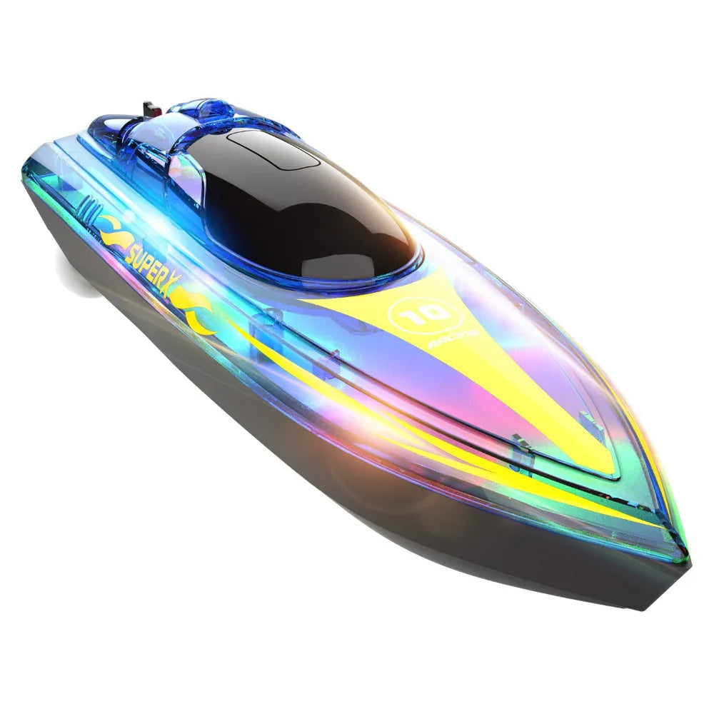 Luminous Remote-Control Ship High-Speed Speedboat LED Glare Boat Toy