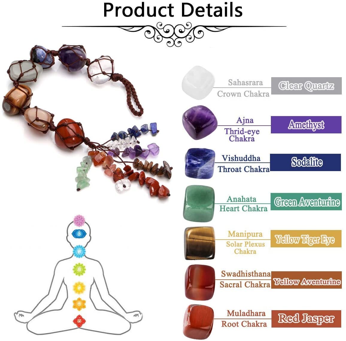 7 Chakra healing Reiki sten