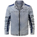 Men's Retro Denim Patchwork Jacket