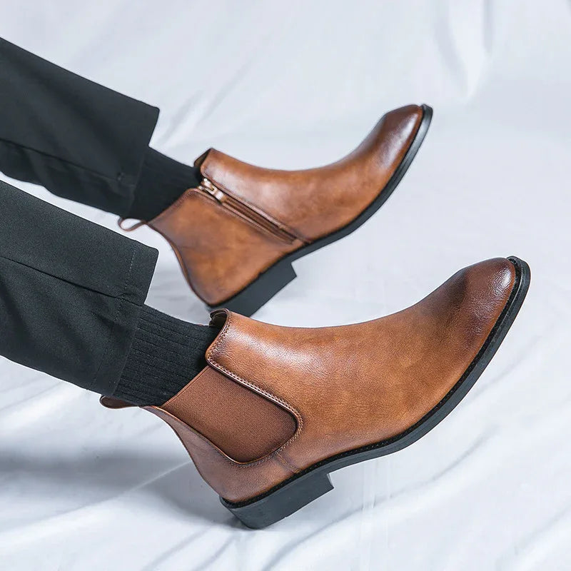 Fashionable Retro Autumn And Winter Men's Short Boots