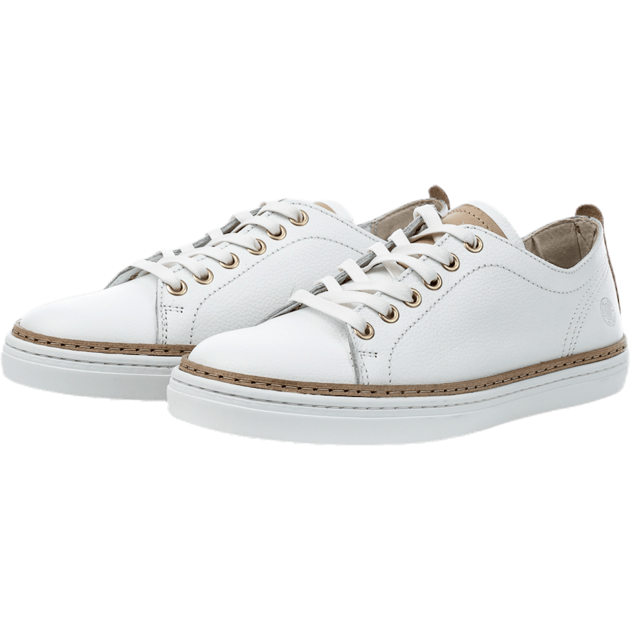 Silvermine Low Leather White