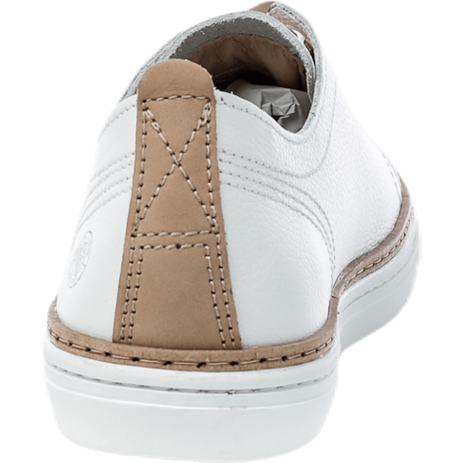 Silvermine Low Leather White