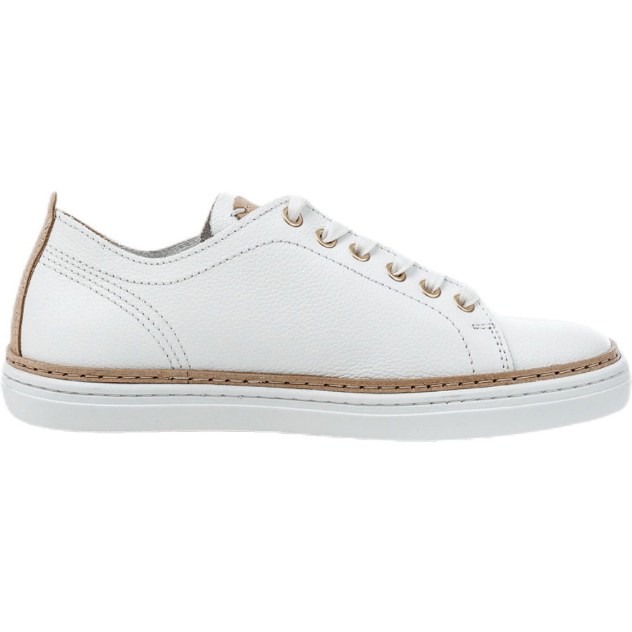 Silvermine Low Leather White