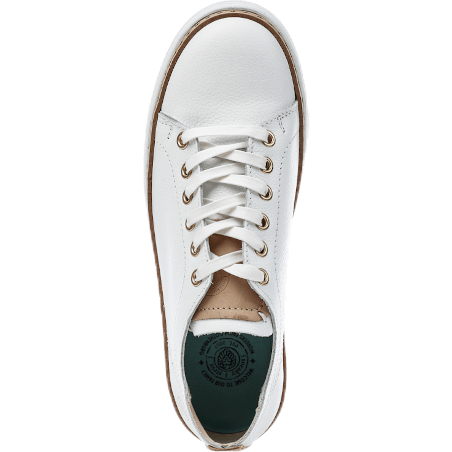 Silvermine Low Leather White