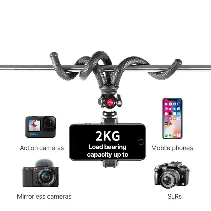 Ulanzi FT-01 Flexibles 360-Grad-Stativ mit 1/4-Zoll-Stativ / Mobilgerät / Montagezubehör - Bläckfisk