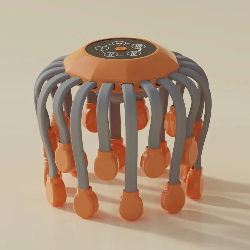 Scalp Head Massager Red Light Vibrator Octopus Scratcher For Relaxation Stress Migraine