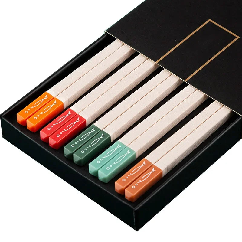5 Paar hochwertige japanische rutschfeste Essstäbchen