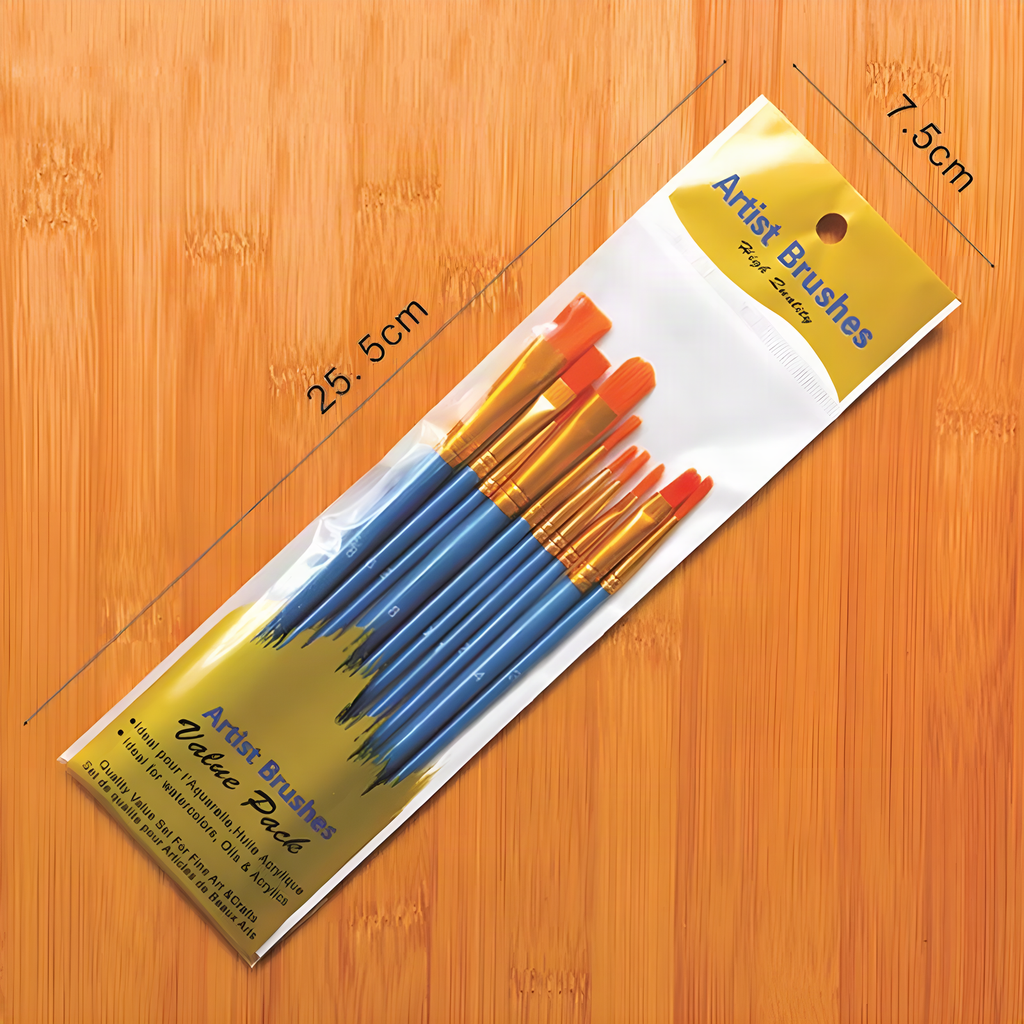 Ten-Piece Artist Paintbrush Set