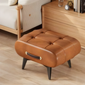 Tufted Footstool with Carry Handle