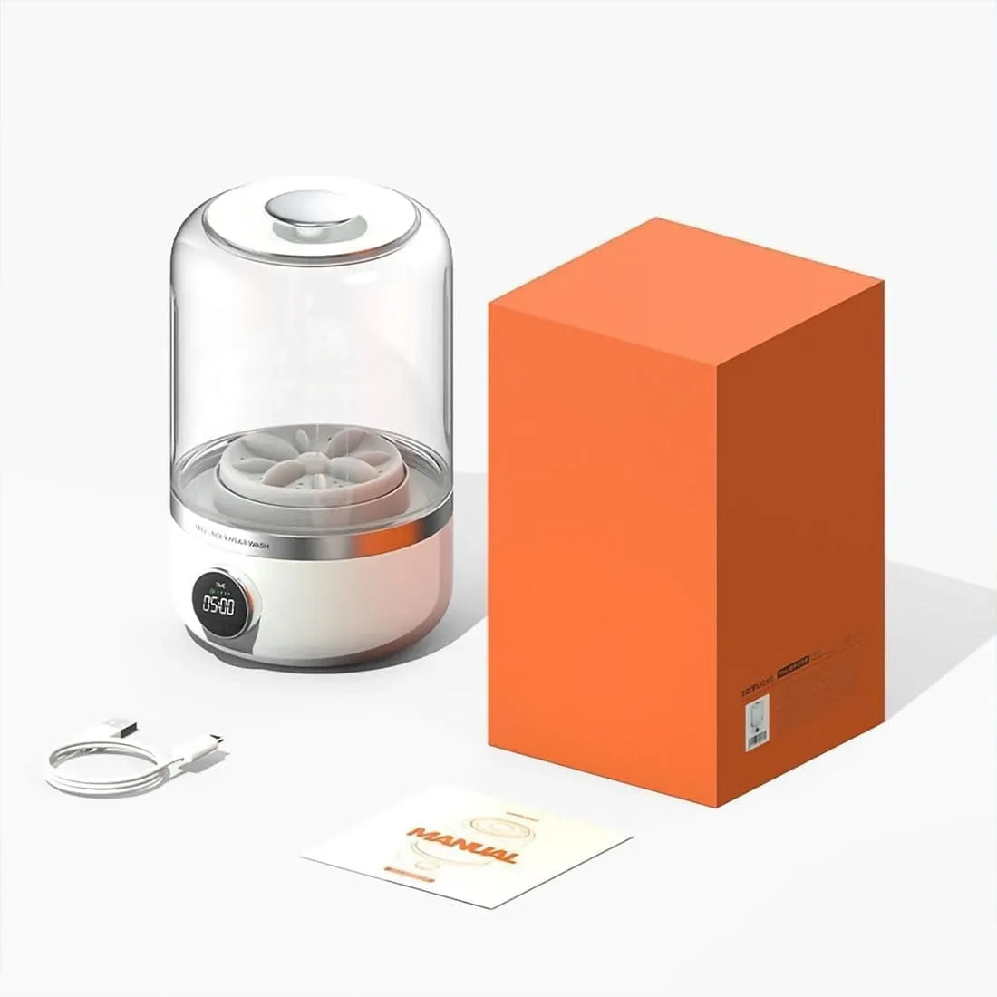 Cordless Portable Washing Machine Underwear Baby Clothes Washer with Quiet Motor