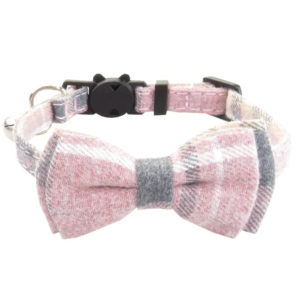 Adjustable Bow Tie Pet Collar For Cats And Dogs