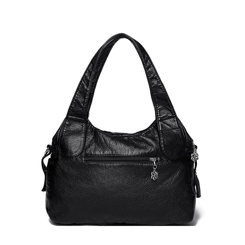 Women's Shoulder Bag Large Capacity Washed Leather Handbag