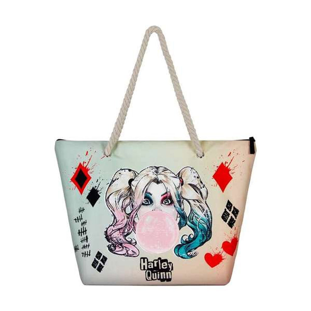 Strandväska Harley Quinn Multicolour, rymlig och färgglad