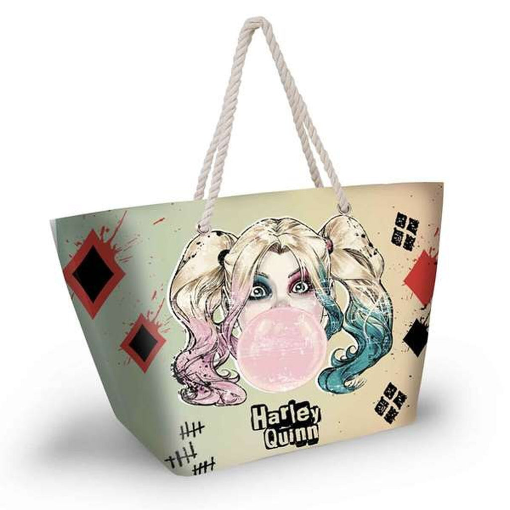 Strandväska Harley Quinn Multicolour, rymlig och färgglad