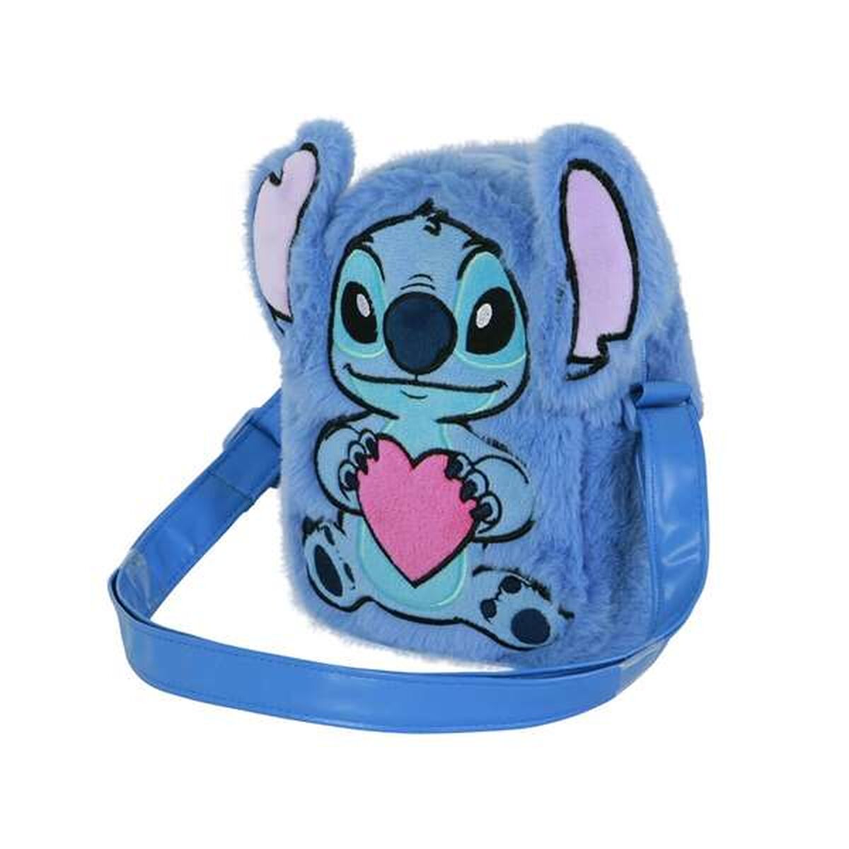 Axelväska Stitch för barn, blå, justerbar rem