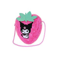 Axelväska Kuromi i polyester, rosa, justerbar rem