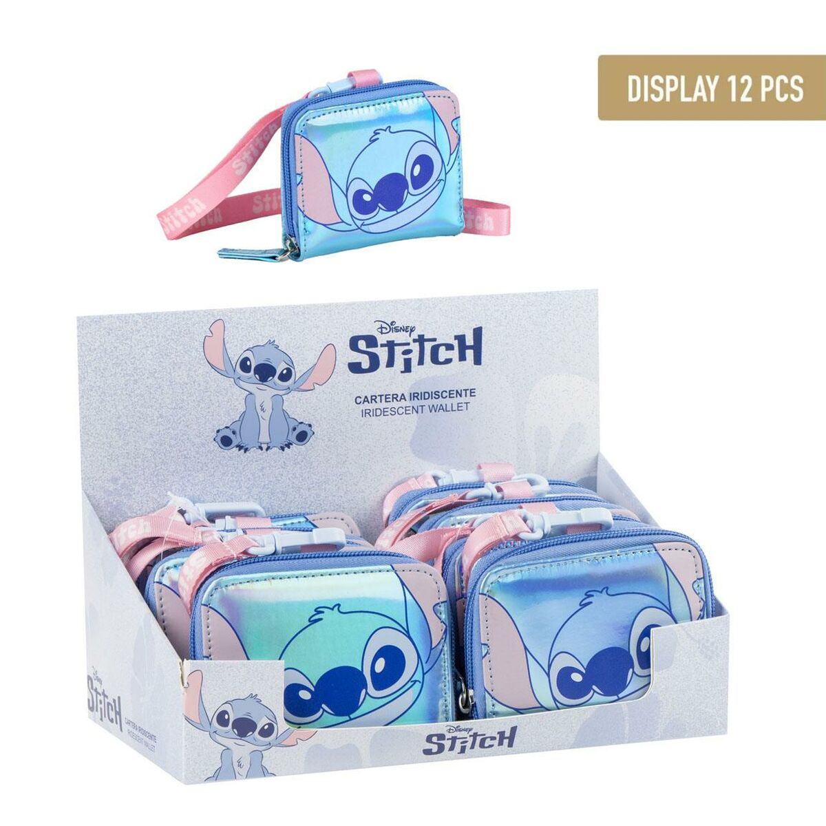 Plånbok Stitch i blå, polyuretan