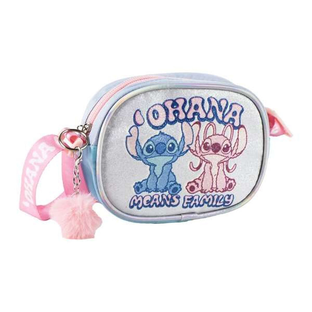 Axelväska Disney Stitch, blå, justerbart axelband