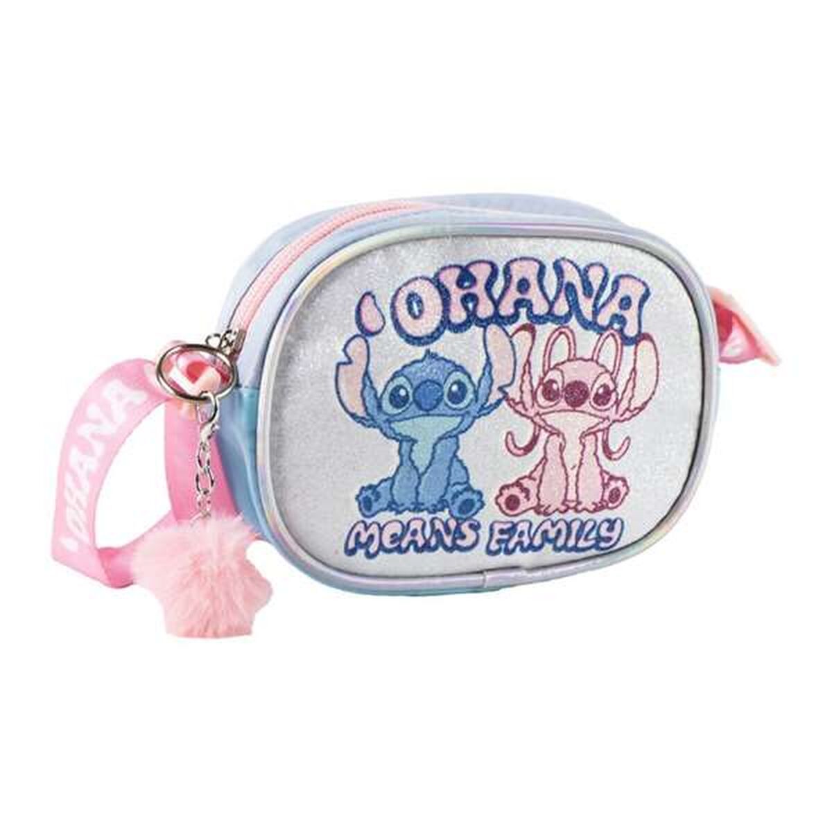 Axelväska Disney Stitch, blå, justerbart axelband