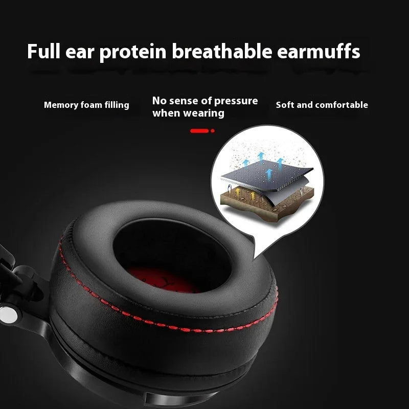 Three-Frequency Balanced Head-Mounted Over-Ear Wired Headphones