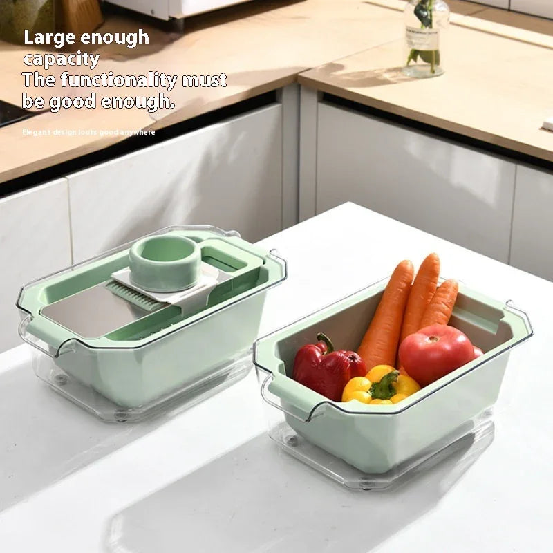 Multifunctional Grater Stainless Steel Chopper Household Kitchen Gadget Vegetable And Fruit Slicer