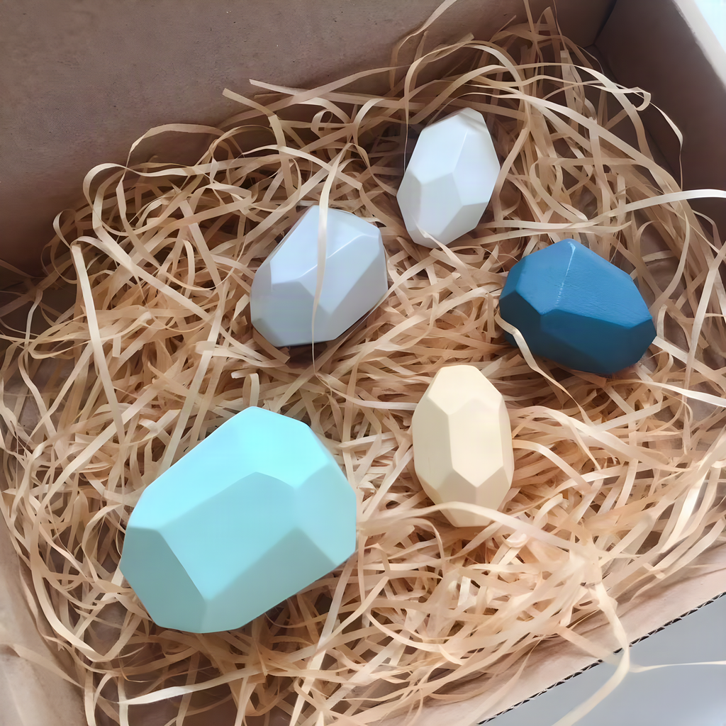 Wooden Balancing Stone Blocks