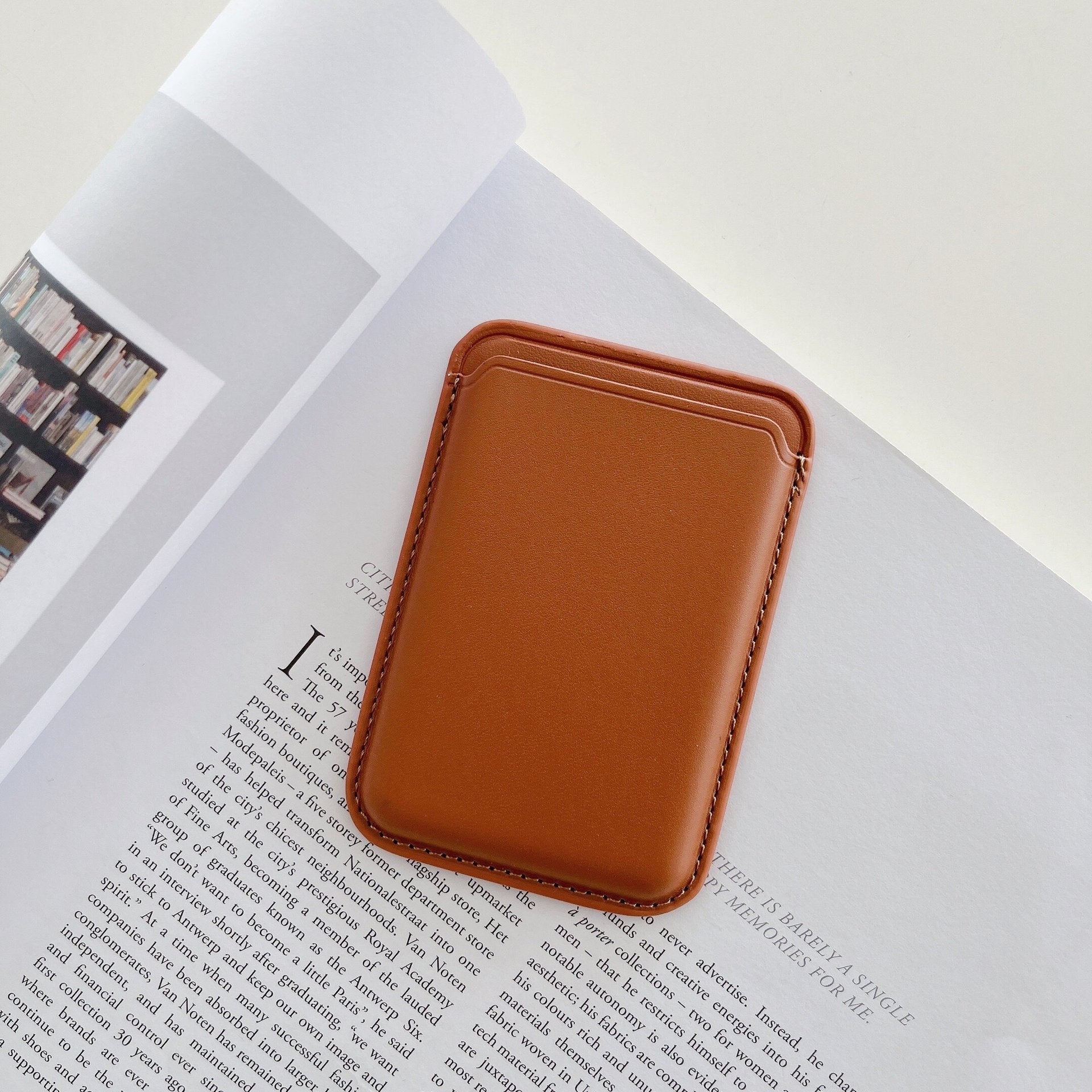 Magnetischer iPhone-Kartenhalter aus Leder für MagSafe