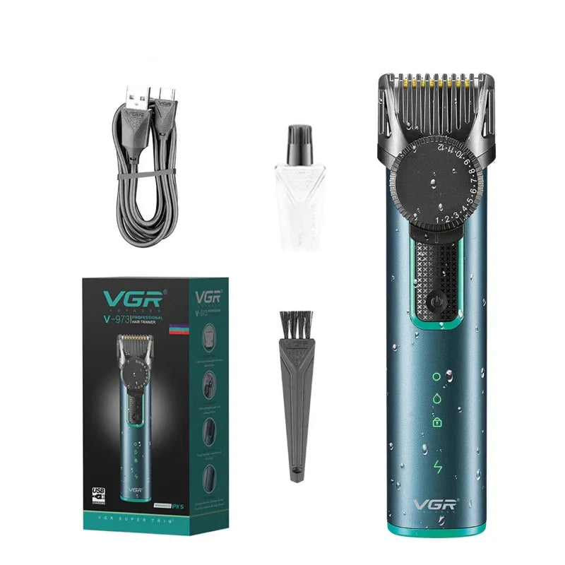 Men's Rechargeable Hair Clipper IPX5 Waterproof Electric Hair Beard Trimmer Shaver