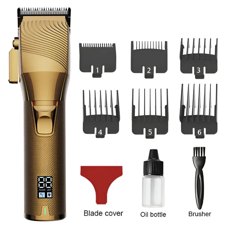 LCD Digital Display Rechargeable Metal Hair Trimmer Shaver