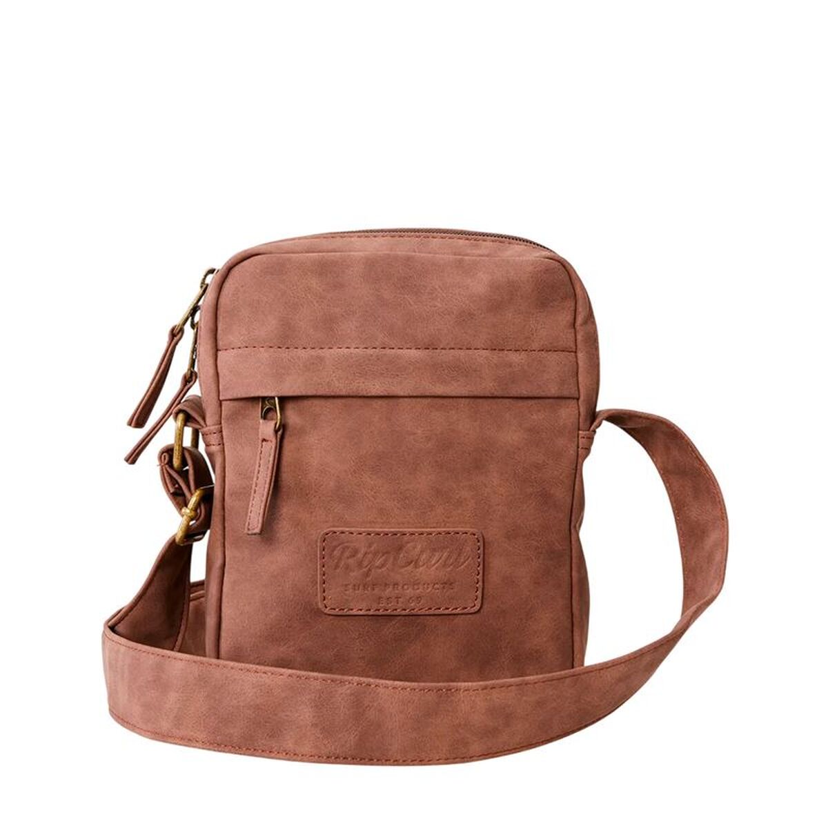 Axelväska Rip Curl Classic Leazard No Idea Pouch, brun, kompakt format