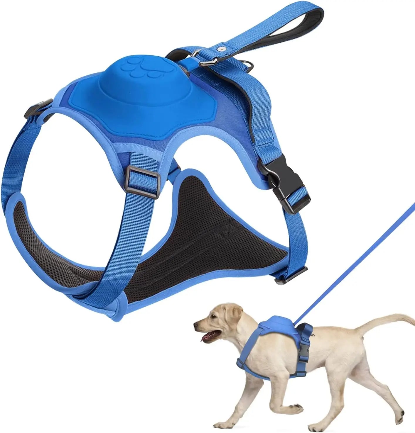Hundegeschirr und automatisches Rollleinen-Set