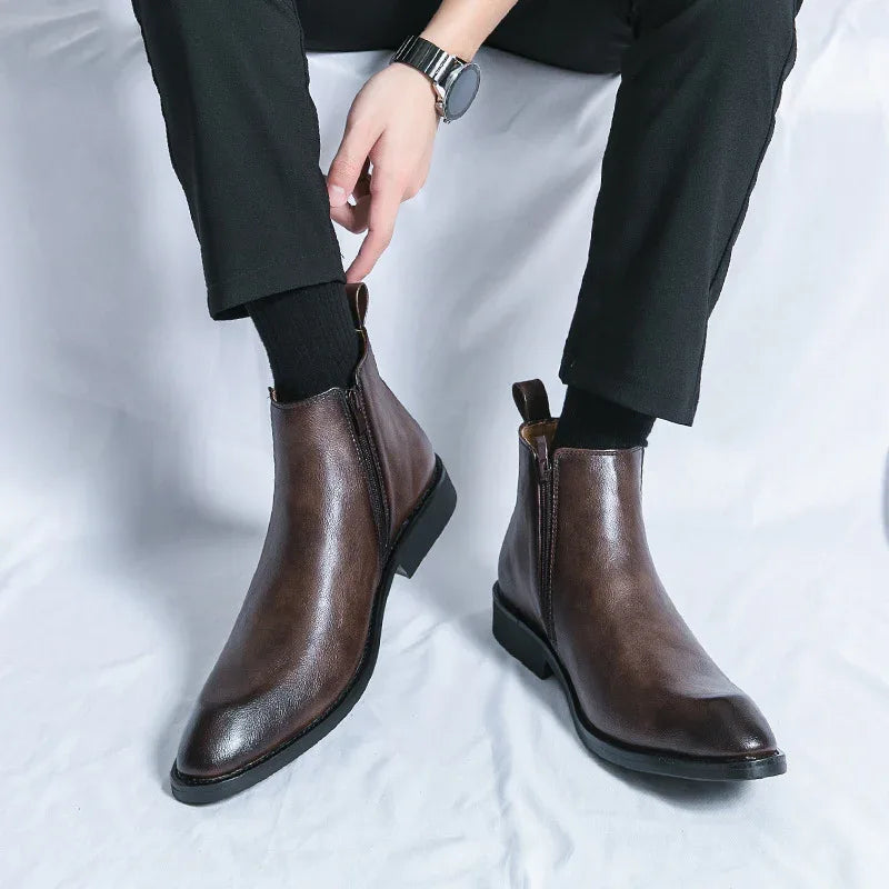 Fashionable Retro Autumn And Winter Men's Short Boots