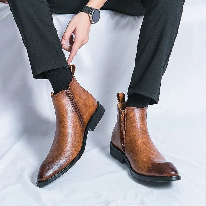 Fashionable Retro Autumn And Winter Men's Short Boots