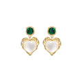 Eden Love Drop Green Earrings-0