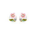 Peach Blossom Stud Pink Earrings-0