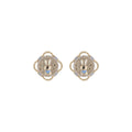 Bunny Badge Stud Gold Earrings-0