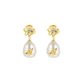 Beloved Bee Drop Gold Earrings-0