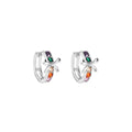 Zima Bowknot Huggie Rainbow Earrings-0