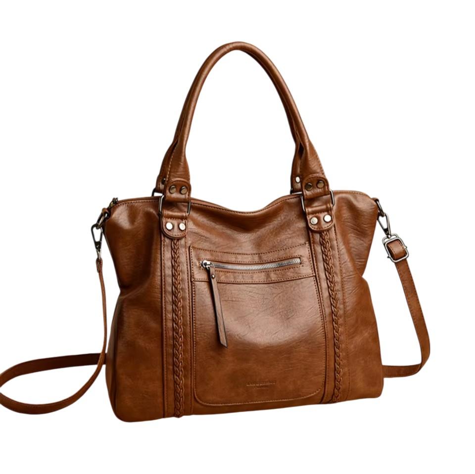 Billig stor handväska dam – tote bag & crossbody väska med axelrem
