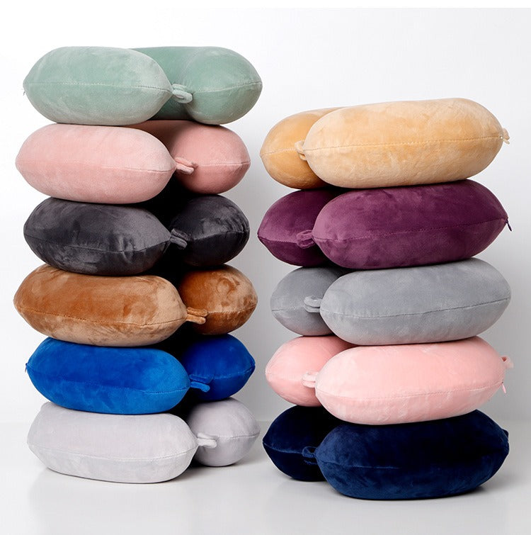Nackkudde i memory foam, ergonomisk U-design, tvättbart överdrag