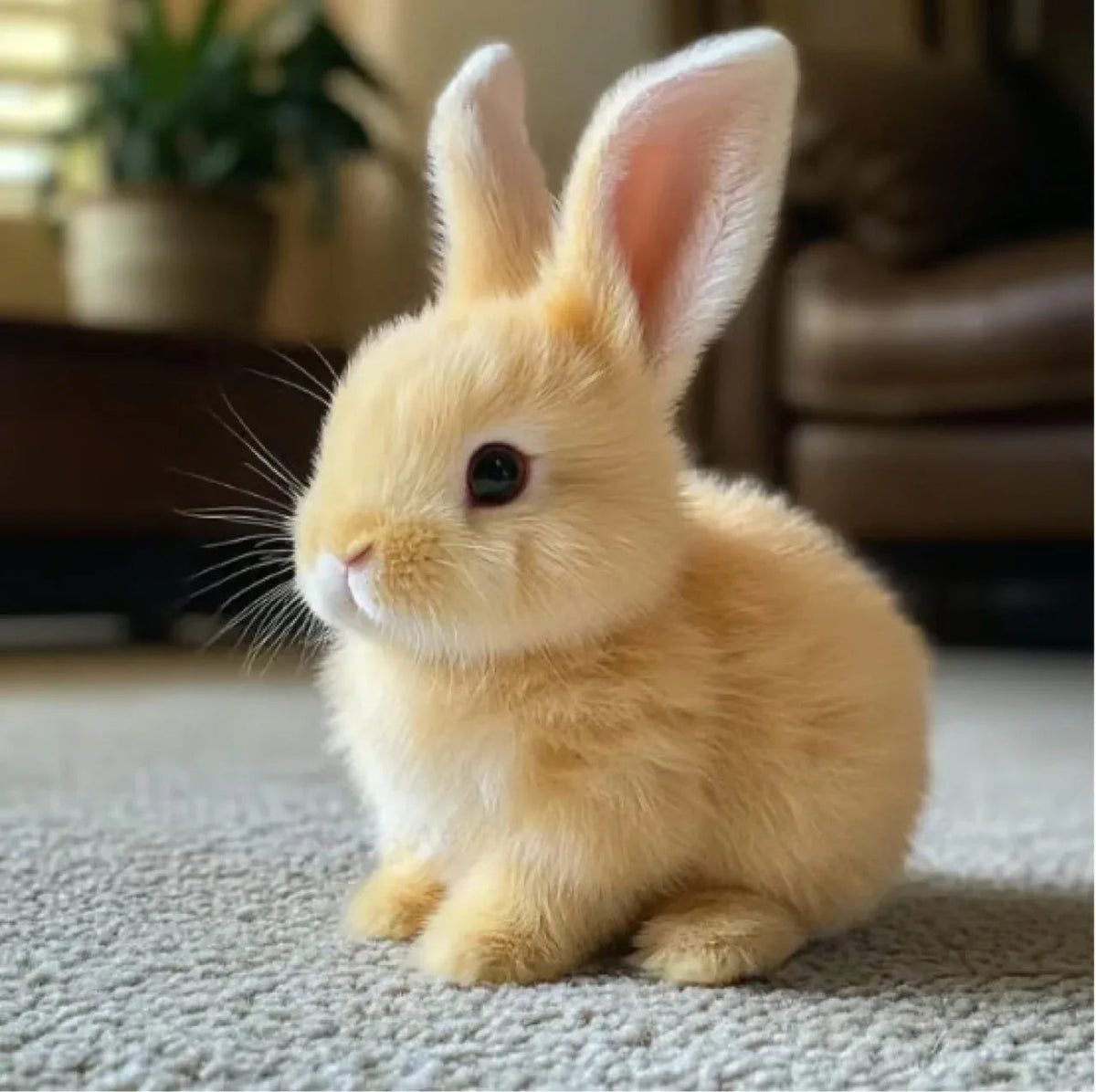 Creative Realistic Fluffy Plush Rabbit Toy For Kids