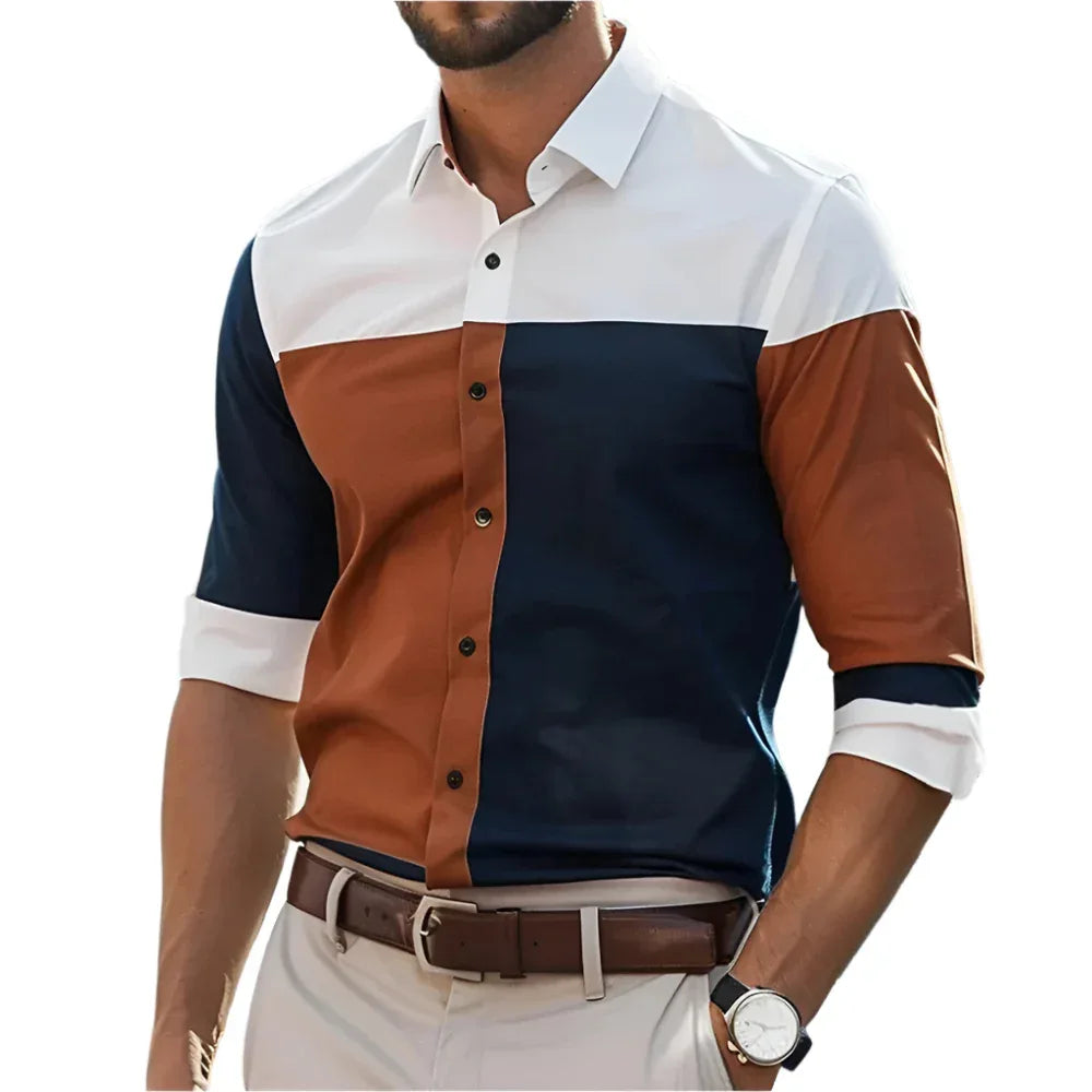 Fashion Personality Single Breasted All-Matching Shirt Men