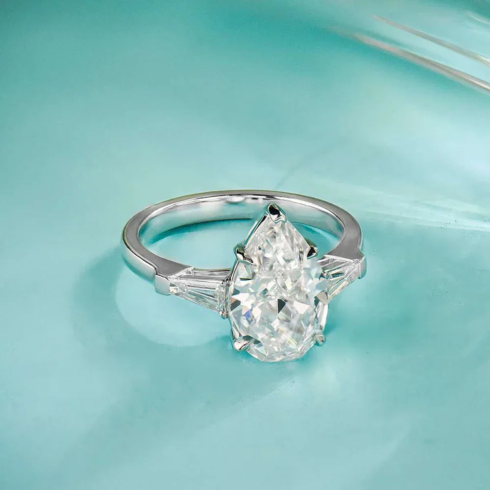 S925 Sterling Silver Platinum Plated Ring