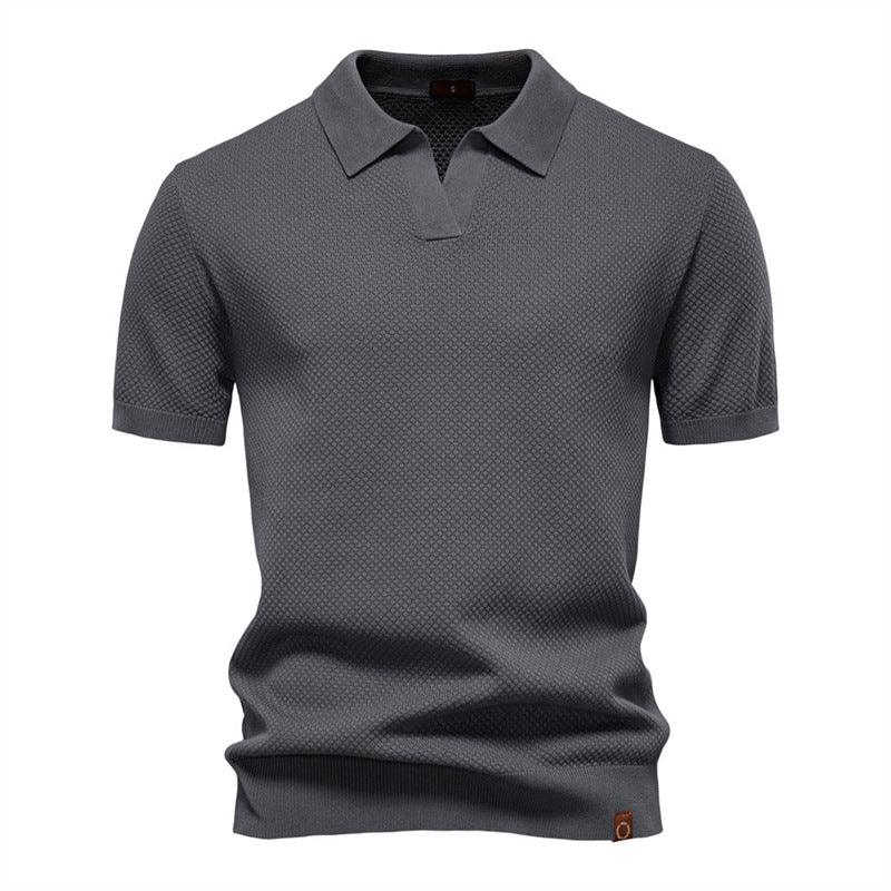 Men's Woolen Summer Short Sleevee Polo Shirt