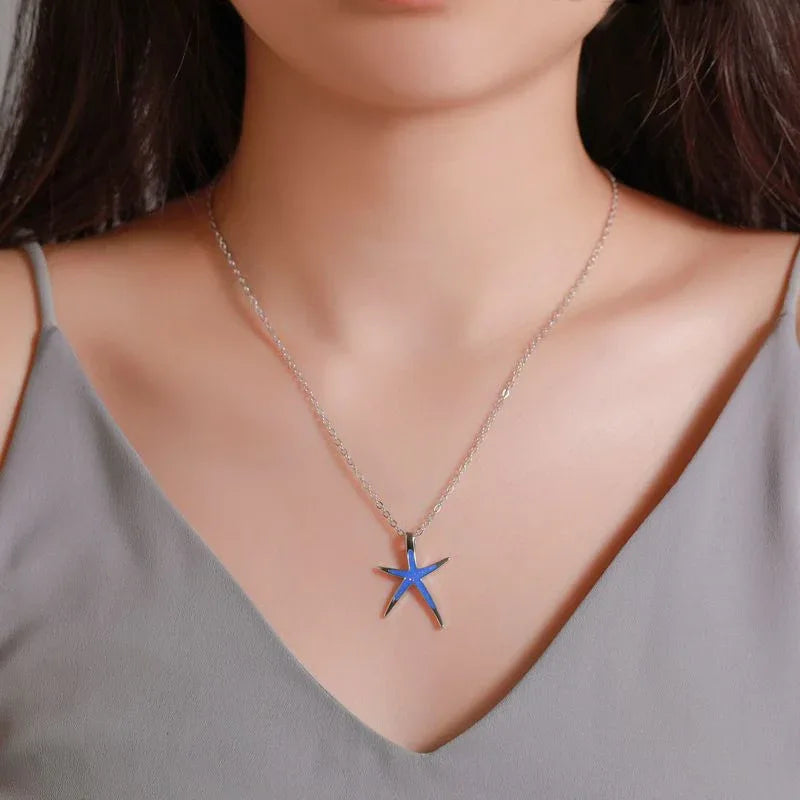 European And American Starfish Pendant Women's Necklace