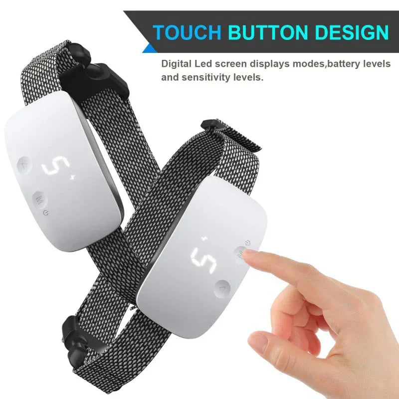 Pet Dog Training Collar Bark Stopper Trainer With Digital LED Display Screen