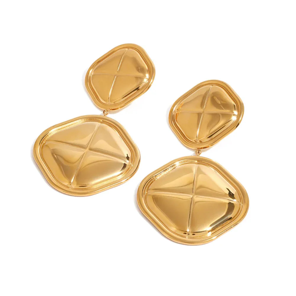 Stainless Steel Geometric Earrings For Women