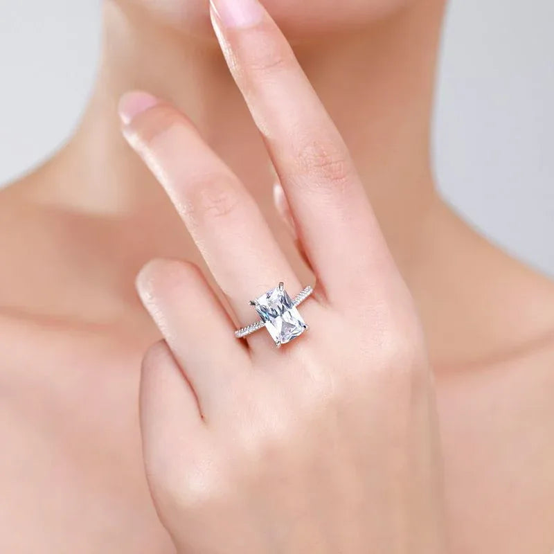 S925 Sterling Silver Simulation Diamond Ring