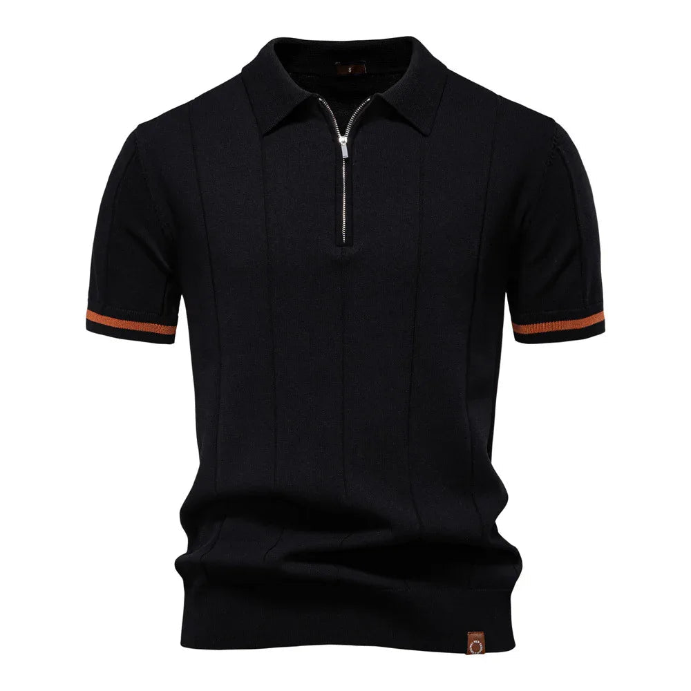 Men's Business Casual Woolen Polo Shirt