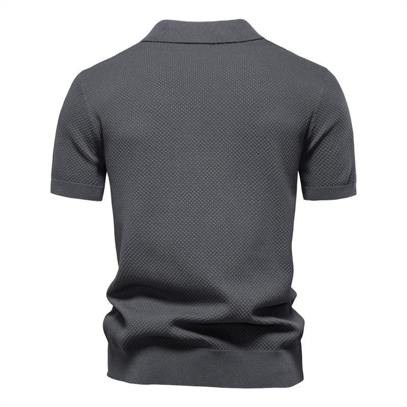 Men's Woolen Summer Short Sleevee Polo Shirt